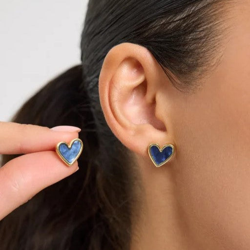 VINTAGE HEART-SHAPED ZIRCON EARRINGS