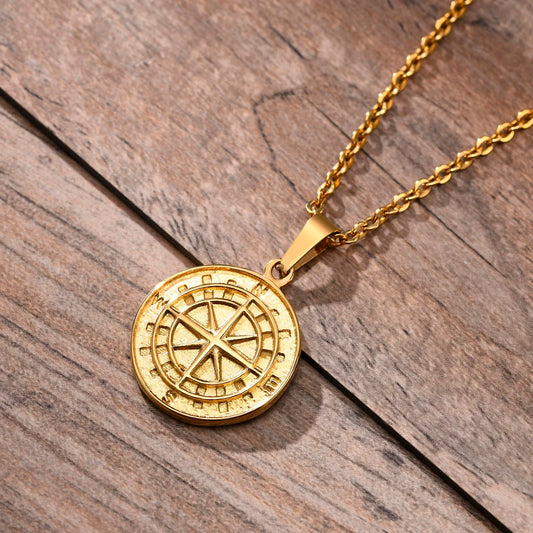 GOLD COMPASS NECKLACE