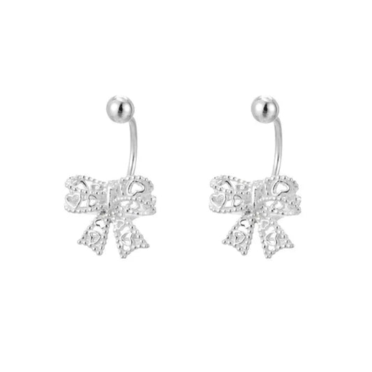 SILVER BOWKNOT EARRINGS